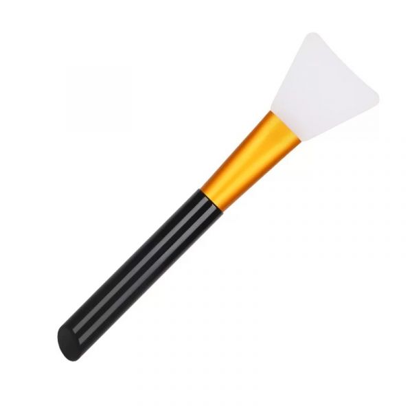 Silicone brush for applying cosmetic masks black